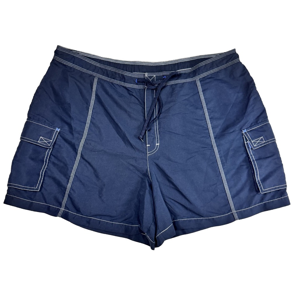 Catalina Women's XL Swim Trunks Bottoms Black Beach Vacation Pool